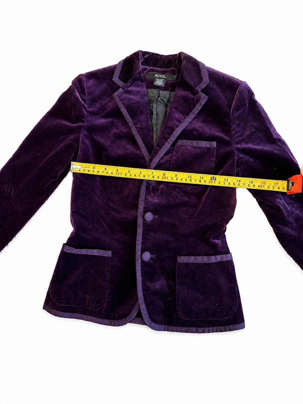 Ralph Lauren Purple Velvet Blazer Women’s Fitted 3 Button Business Y2K - Picture 6 of 7